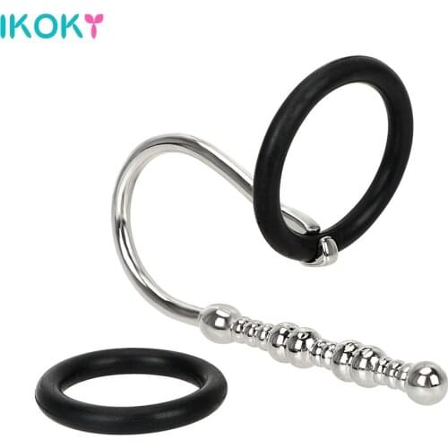 IKOKY Male Chastity Device Sex Toys For Men Stainless Steel Catheters Sounds Urethral Dilators Catheters Penis Plug 3pcs/set