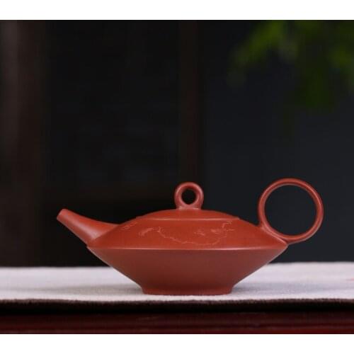 Yixing are recommended by the manual authentic qing cement flying saucer ceramic tea-pot travel tea set custom