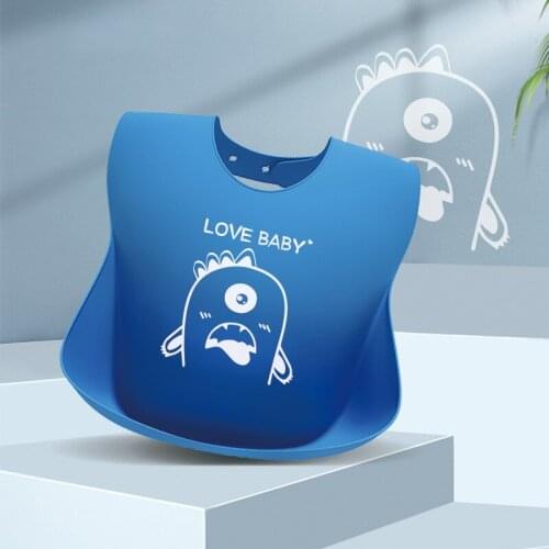 Cartoon Lunch Apron Toddler Silicone Bibs Baby Kids Girl Boys Waterproof Saliva Solid Feeding Bib Baby Silicone Bib Aprons