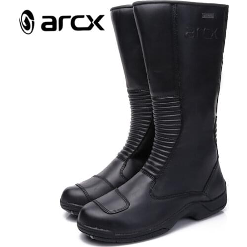 ARCX Motorcycle Boots Men Waterproof Real Leather Botas Moto Boots Protection Motocross Shoes Motorcycle Long Thigh Boots