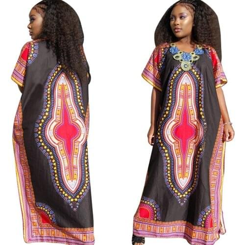 New style African Women clothing Dashiki classic Print elastic cloth sleeve long dress M313