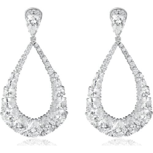 GrayBirds New Earrings For Girl Big Drop Earrings With AAA CZ Stone Party Earrings Fashion Jewelry CVE013