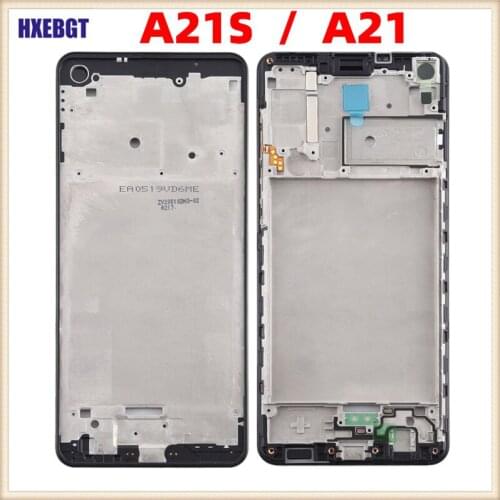 Phone Screen Plate LCD Bezel For Samsung Galaxy A21 A21s A215 A217 New Housing Middle Frame Chassis Front Frame Panel Repair