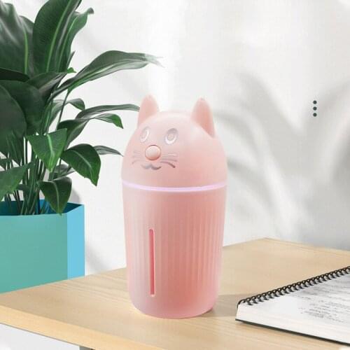 ELOOLE USB Mini Portable Air Humidifier Anion Spray Aromatherapy Diffuser Moisturize Two Spray Modes With Colorful Light For Car