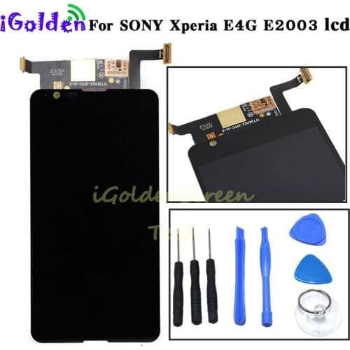 Tested 4.7''For SONY Xperia E4G E2003 E2033 E2006 LCD Display Touch screen with Frame Digitizer Assembly For SONY Xperia E4G LCD