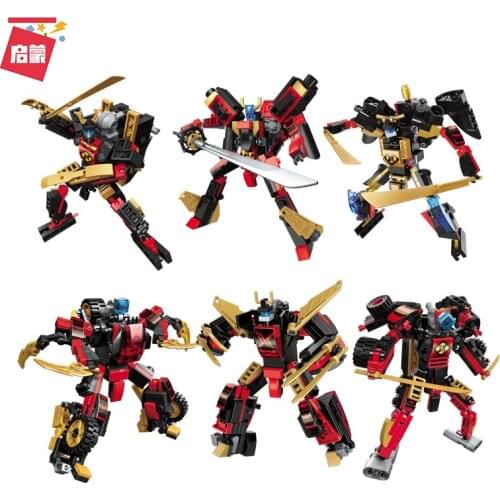 Enlightenment Building Blocks Super Set Change Assembling Toy Puzzle Fit Transformers Robot Children Boy Gift 3105