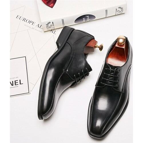 Top Quality Men Shoes Lace-Up Formal Casual Business Genuine Office Shoes Size 39-44