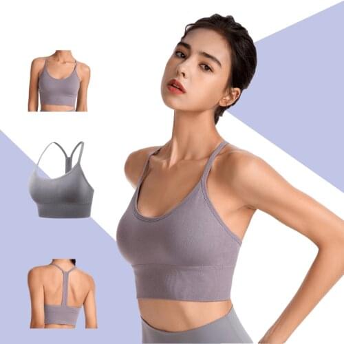 Comfortable Sports Bra U-Neck Hollow Beautiful Back Yoga Tank Top Running Quick-Drying Breathable Crop Top For Women Gym