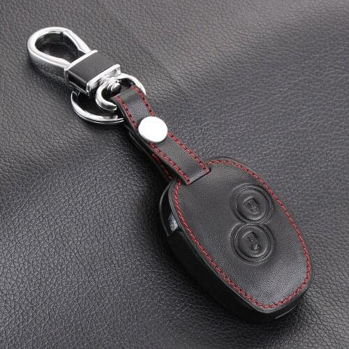VCiiC Genuine leather car key cover For Renault Koleos Clio Scenic Megane Duster Sandero Captur 2 buttons starline a93
