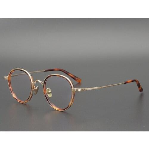 Japanese handmade pure titanium spectacle frame made of Campanula grass metal glasses frame glasses women