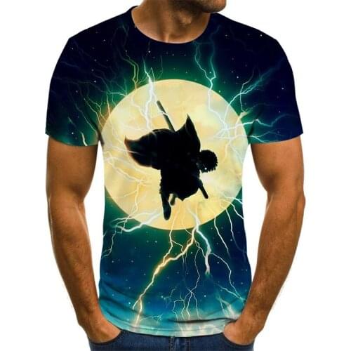 Fun kimetsu no yaiba boy costume anime Harajuku tops summer fashion mens T-shirt 3D printed T-shirt mens plus size streetwear