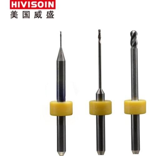 Dental Zirconia Carbide Milling Burs Machine Sirona System 0.5/1.0/2.5mm Length 43mm For Zirconium and Wax /PMMA
