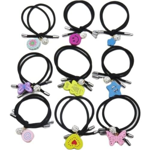 1PCS Creativity Animal Love Ball Elastic Hair Band Toy For Girl Handmade Bow Headband Scrunchy Kids Hair Accessories For Women