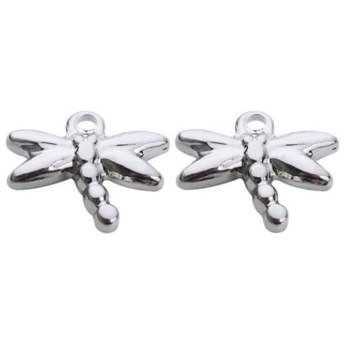 10pcs/lot dragonfly 13mm*10mm Connector Metal Alloy Pendant For DIY bracelet Jewelry Making fghs