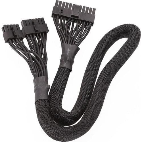 14pin + 10Pin To 24 Pin ATX Power Supply Cable 20+4 Pin PSU Motherboard Sleeve For Corsair HX1200i HX1000i HX850i HX750i