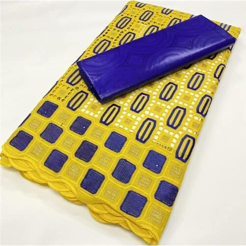 2.5+2.5 Yards Swiss Voile Lace Fabric With Guipure For Evening Party And Austria Bazin Riche Cotton 2021 Swiss Voile Laces