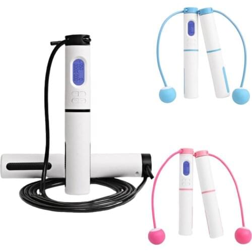 2Pcs/Set Adjustable Tangle-Free Jumping Rope Indoor Workout Cordless Jump Cord Adjustable Skipping Rope with Counter