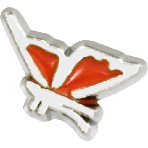 20Pcs/Lot Butterfly Cat Alloy Floating Charms Hand-made DIY for Glass Lockets