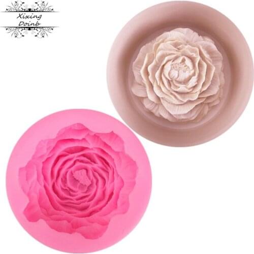 3D beautiful carnation flower shape silica gel mold chocolate cake decoration tool Soap Candle clay mold