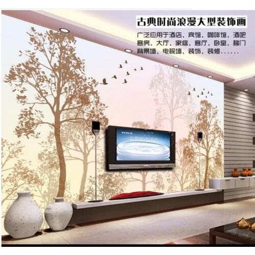 Customized 3d wallpaper 3d wall murals wallpaper European Abstract tree TV setting wall paper 3d photo wallpaper home decoration