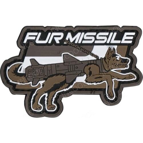 3D PVC K9 Dog Tactical Military Biker Patches Hook Back Combat Patchwork Rubber Badges Police Dog For Harness Vest