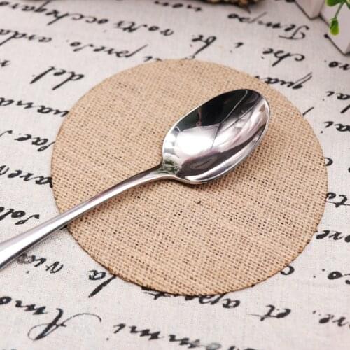 4pcs Rustic Placemat Natural Jute Burlap Insulation Tea Cup Coaster Round Rectangular Dining Tableware Pad Non-Slip Table Mat