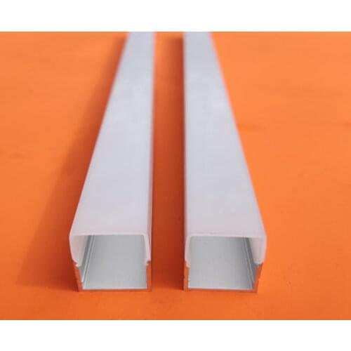 Free Shipping Perfect opal diffuser cover square aluminium profile 1612 for 11 mm PCB led strip