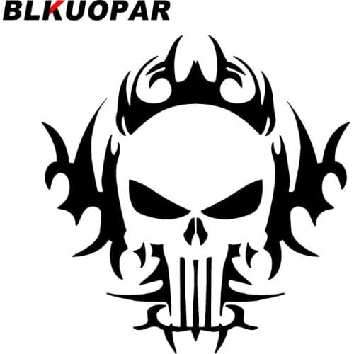 BLKUOPAR for Punisher Tribal Vinyl Decal Sticker Car Stickers Decals Vinyl Car Wrap Campervan Snowboard Scratch-Proof Waterproof