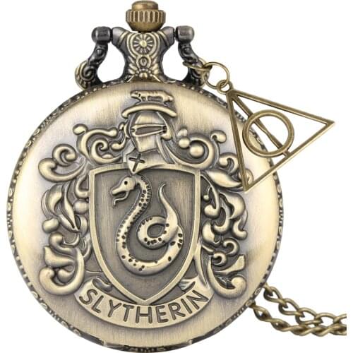 Retro Harry watches College Theme Bronze Necklace Pendant Unique Christmas Gifts for Men Adults reloj with Accessory