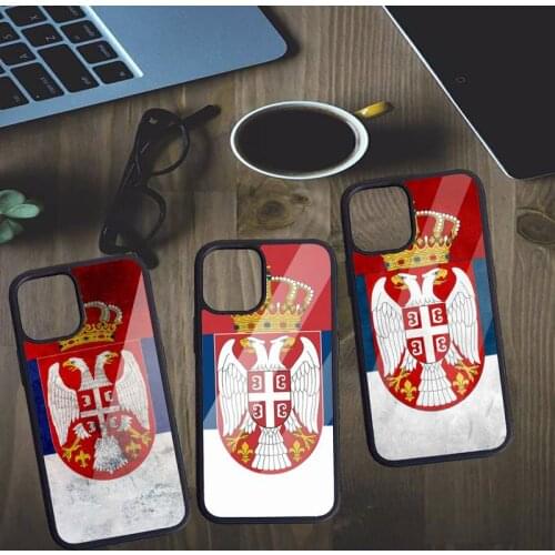 Serbia Flag pattern Phone Case PC for iPhone 11 12 pro XS MAX 8 7 6 6S Plus X 5S SE 2020 XR high quality funda