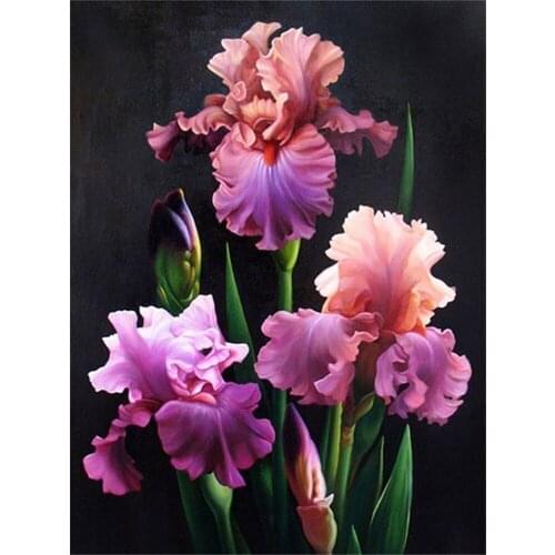 Flowers DIY Cross Stitch 11CT Embroidery Kits Needlework Craft Set Printed Canvas Cotton Thread Home Decoration Dropshipping