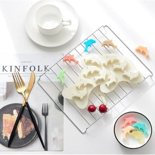1pcs Chocolate Mold Dolphin Shapes Baking Tools Non-stick Silicone Cake Molds 3D Mold DIY Sugar Crafts