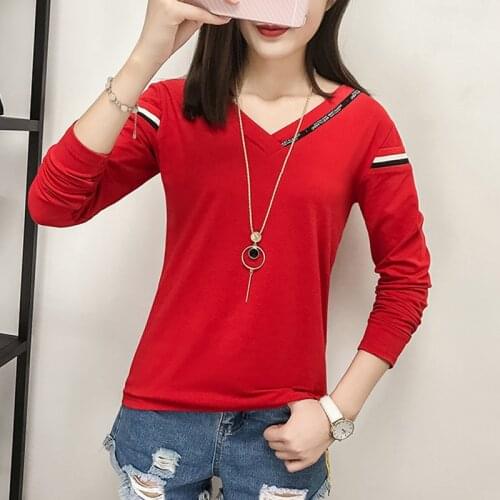 Shintimes Oversize T Shirt Women Big Size Long Sleeve T-Shirt Womens Cotton 2019 Tshirt Camisetas Mujer Casual Tee Shirt Femme