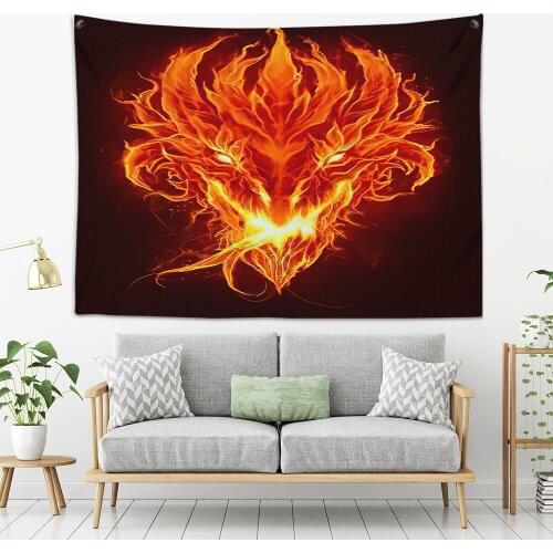 Customized 3D Printing Greek mythology Dragon Tapestry Wall Hanging Tapestries for Living Room Carpet BeachMat Camp Home Decor