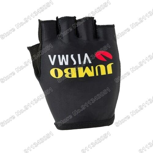 2021 JUMBO VISMA Cycling Gloves Blue Bicycle Gel Half Finger Glove One Pair MTB Road Bike Team Guante Ciclismo Gant Cyclisme