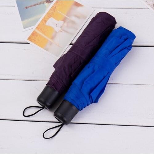 Mini Compact Sun Rain Travel Umbrella Lightweight Portable Outdoor Umbrella Short-handled Folding VGE