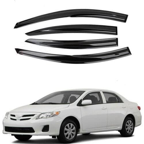 Car Window Visor Wind Rain Smoke Guard Deflector Vent Shade Rain Cap Cover For Toyota Corolla 2007 2008 2009 2010 2011 2012 2013