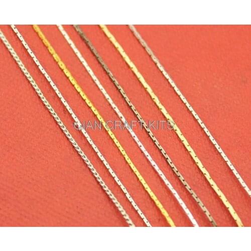 50 meters 0.8mm brass cable snake chain silver,rhodium shiny gold plated copper beading stringing chain, jewelry making