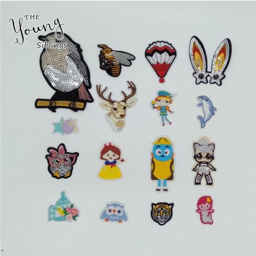 Fashion style Cartoon Decorate Applique Iron on patch Sewing Embroidery Hot Melt Adhesive DIY Sewing Badges Clothing Accessories