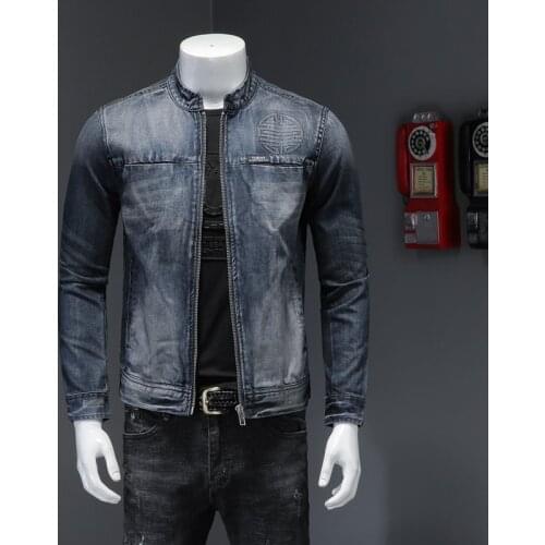 Business Casual Jacket Men 2020 Spring Autumn Cotton Pilot Coat High Quality Cowboy Plus Size 4XL