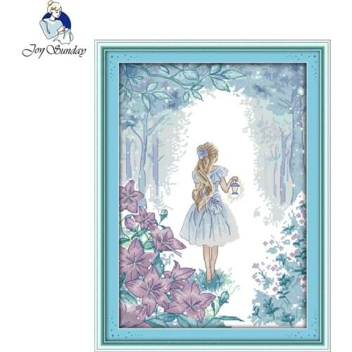 Joy Sunday To explore the miracle figure Pattern Wall Art home decor Chinese Cross Stitch Kits for Embroidery Needlepoint Sets