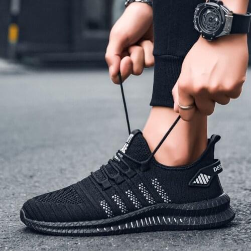 2021 New Sports Shoe Sneaker Outdoor Men Running Walking Lightweight Comfortable Breathable Fly Woven Upper 5z