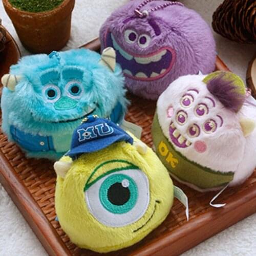 New 8 cm 4 pcs/set Disney Monsters University Plush Toys Baby Stuffed Animals Soft Kids Doll gift