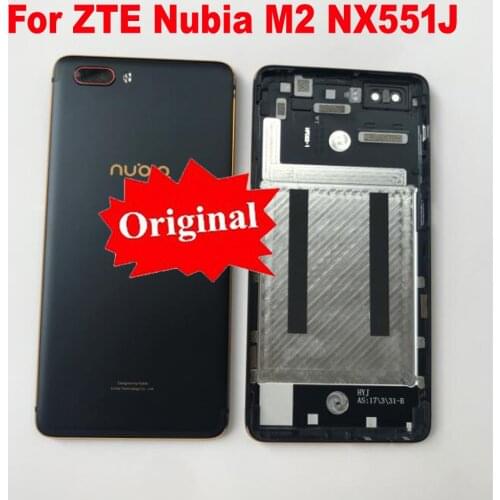 Original Battery Back Cover For ZTE nubia M2 NX551J Housing Door Rear Case LID with Camera Glass Lens Phone Shell Parts