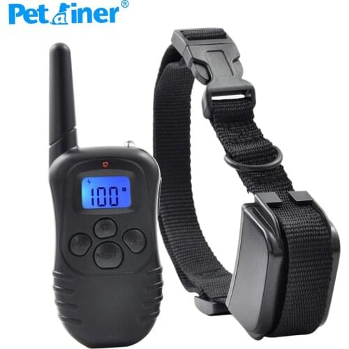 Petrainer 998DR-1 300M Remote Electric Shock Dog Training Collar With LCD Display