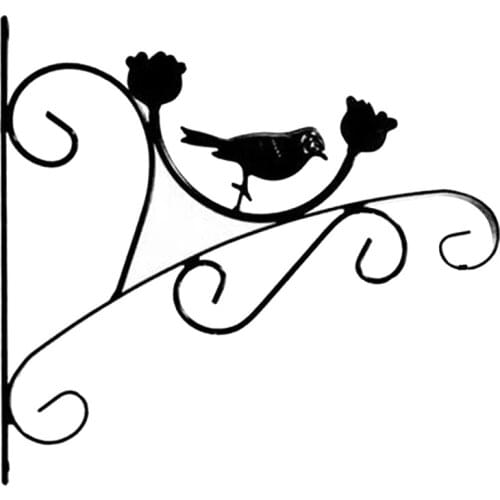 Hanging Plant Stand 11.5-Inch Wall-Mounted Flower Pot Suitable for Bird Feeder Wind Chime Lantern Stand Courtyard Garden