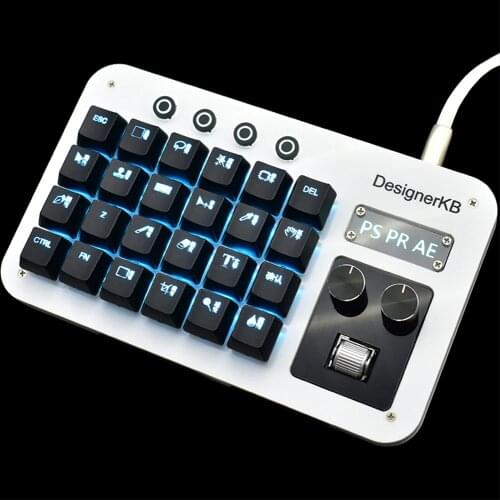 24 Key Macro Programmable Keyboard Support Windows MacOS for Hot Key Audio And Video Clips PS PR Da Vinci Final Cut Pro