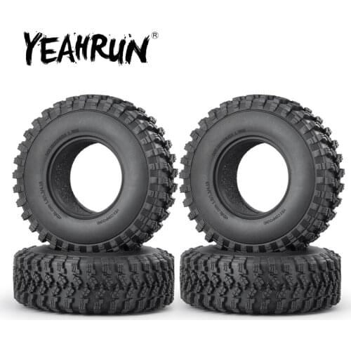 YEAHRUN 1.9inch 106mm OD Wheel Rim Rubber Tires with Inner Gallbladder for Axial SCX10 1/10 RC Crawler Car Wear-resisting Parts