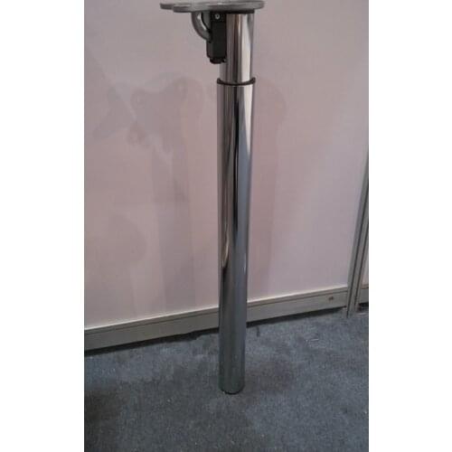 Dia60 * H715-1100mm Folding Foldable Adjustable Round Table Desk BenchTop Leg Feet Big Adjustability Chrome RV Bar