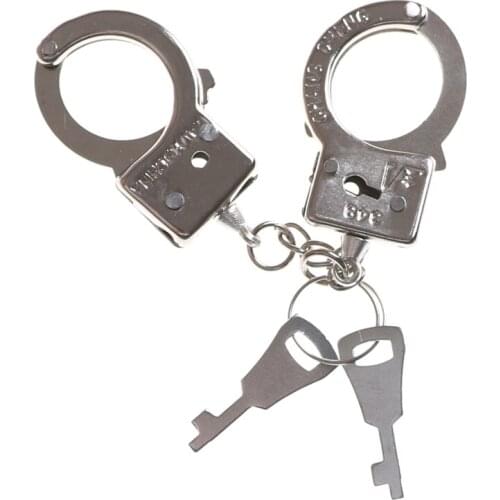 Creative Police Man Handcuff Keychain Car Key Keyring Handbag Key Chain Chaveiro Charms